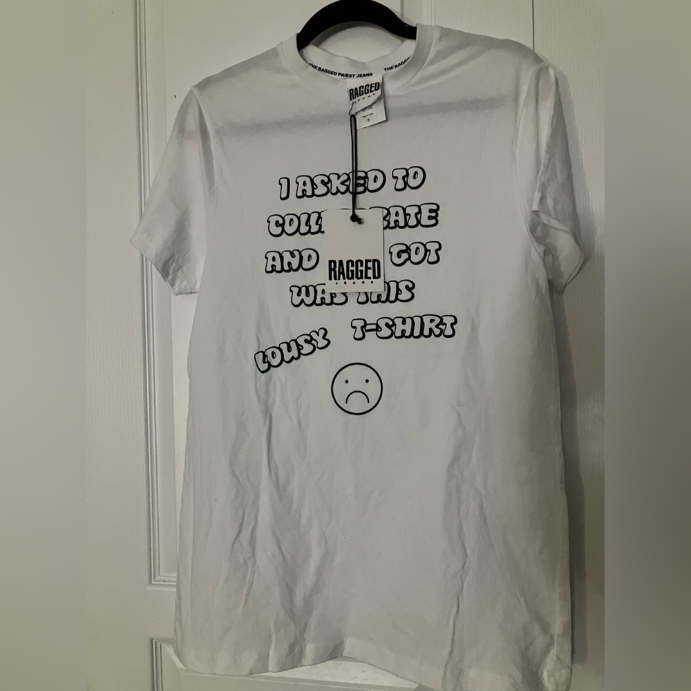 The ragged priest brand new with tags t-shirt with saying